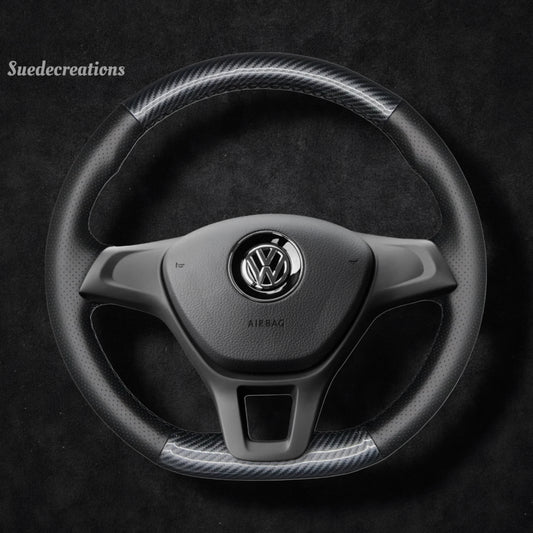 Steering Wheel Cover Kits for Volkswagen VW Golf 7 Polo 5/6 Jetta Up Passat B8 T-Roc Touran Caddy Crafter 2013-2021