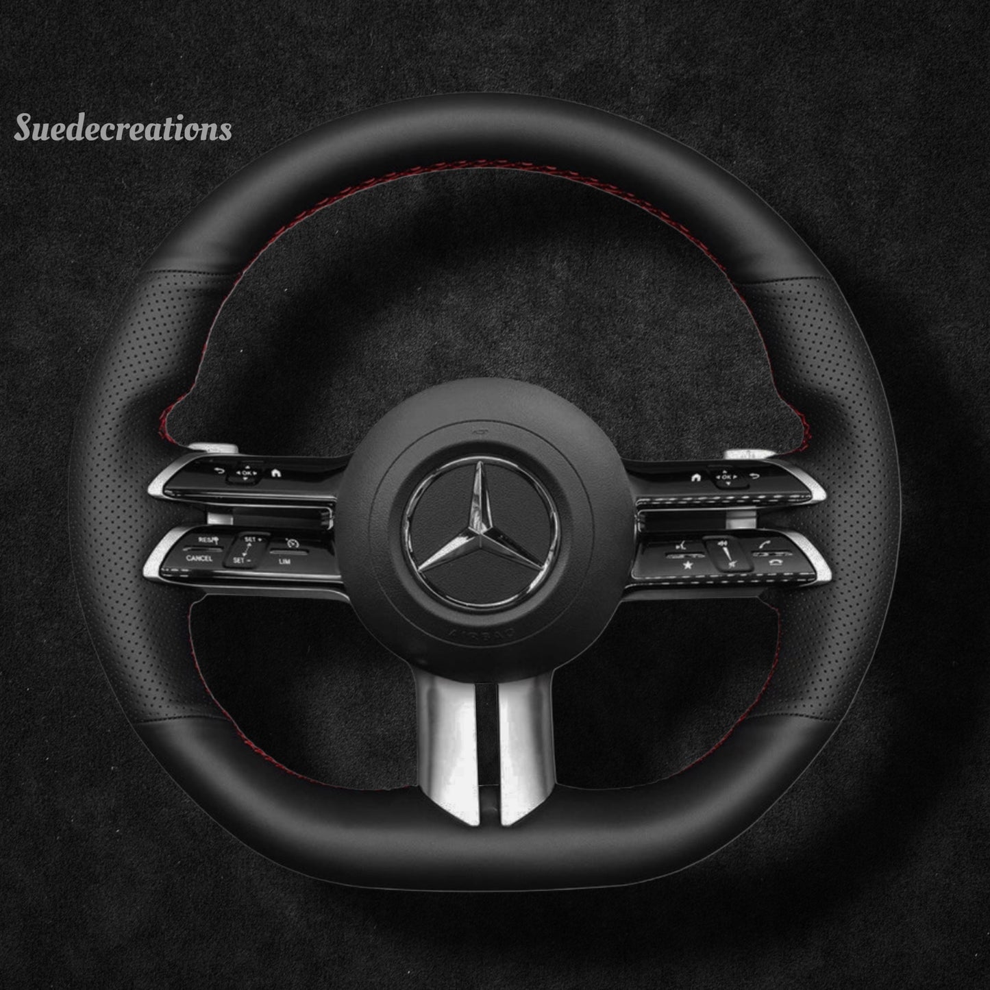 Steering Wheel Cover Kits for Mercedes Benz AMG W177 V177 W206 W213 W247 V295 2021-2024