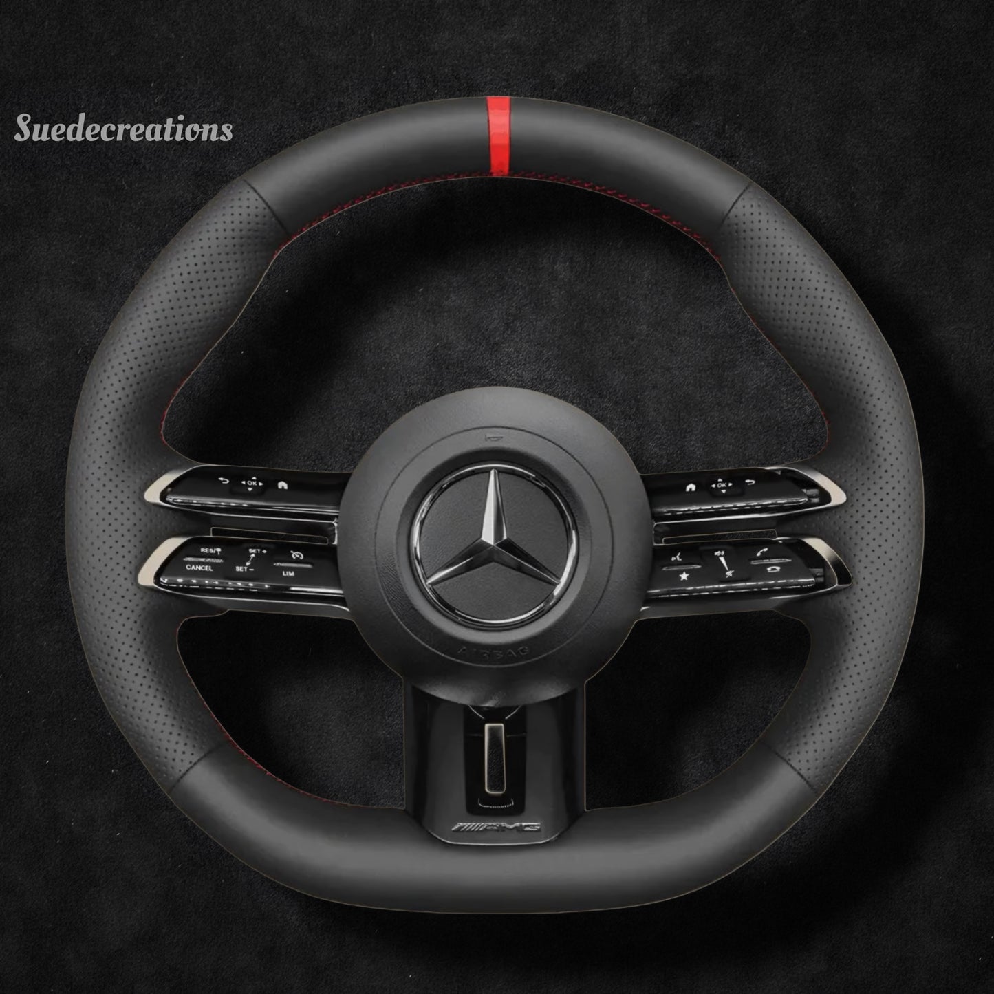 Steering Wheel Cover Kits for Mercedes benz AMG GT A35 A45 A45S C43 CLS53 E53 E63 EQE 43 53 SL43 SL55 SL63 2021-2025