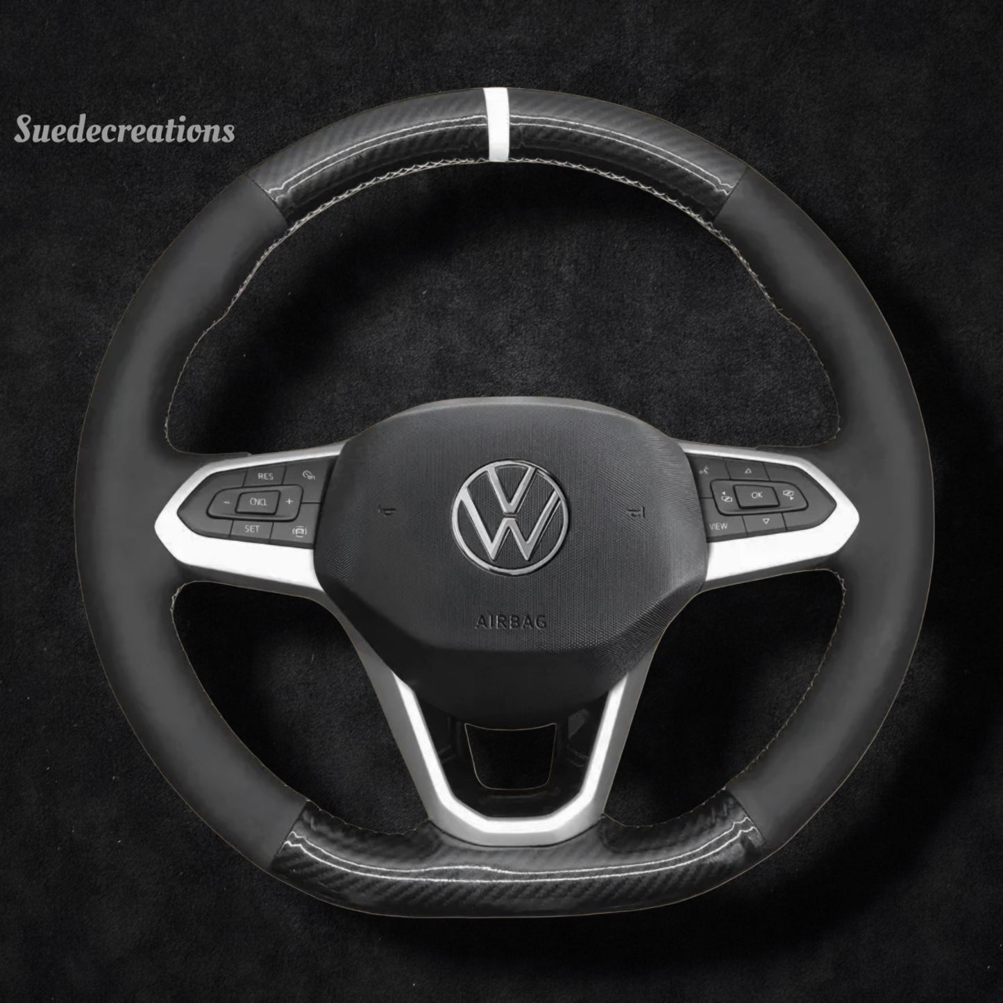 Steering Wheel Cover Kits for Volkswagen VW Atlas Cross Sport Taos Passat B8 2019-2023
