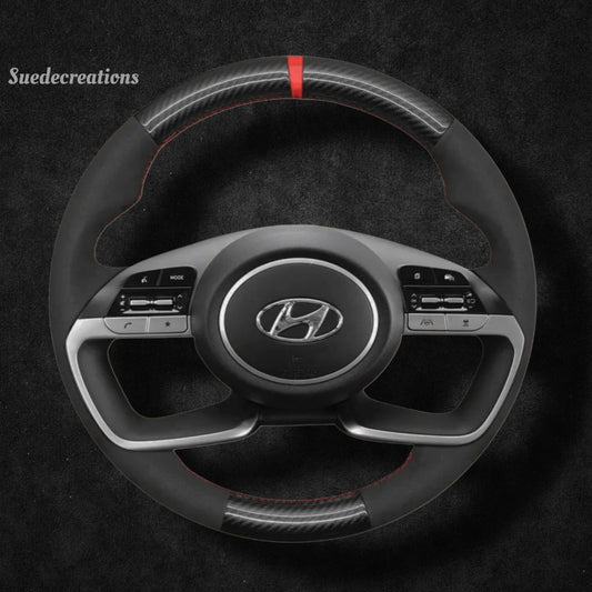 Steering Wheel Cover Kits for Hyundai Tucson IV i30 Sedan Elantra 2021-2024