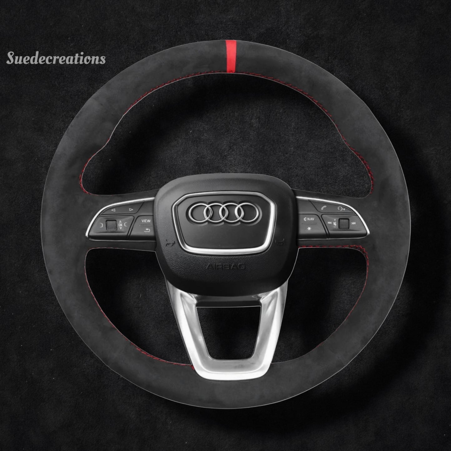 Steering Wheel Cover Kits for Audi A3 A4 A5 S3 S4 S5 RS3 RS4 RS5 Q2 SQ2 Q3 RSQ3 Q5 SQ5 QT SQ7 Q8 SQ8 RSQ8 2015-2022