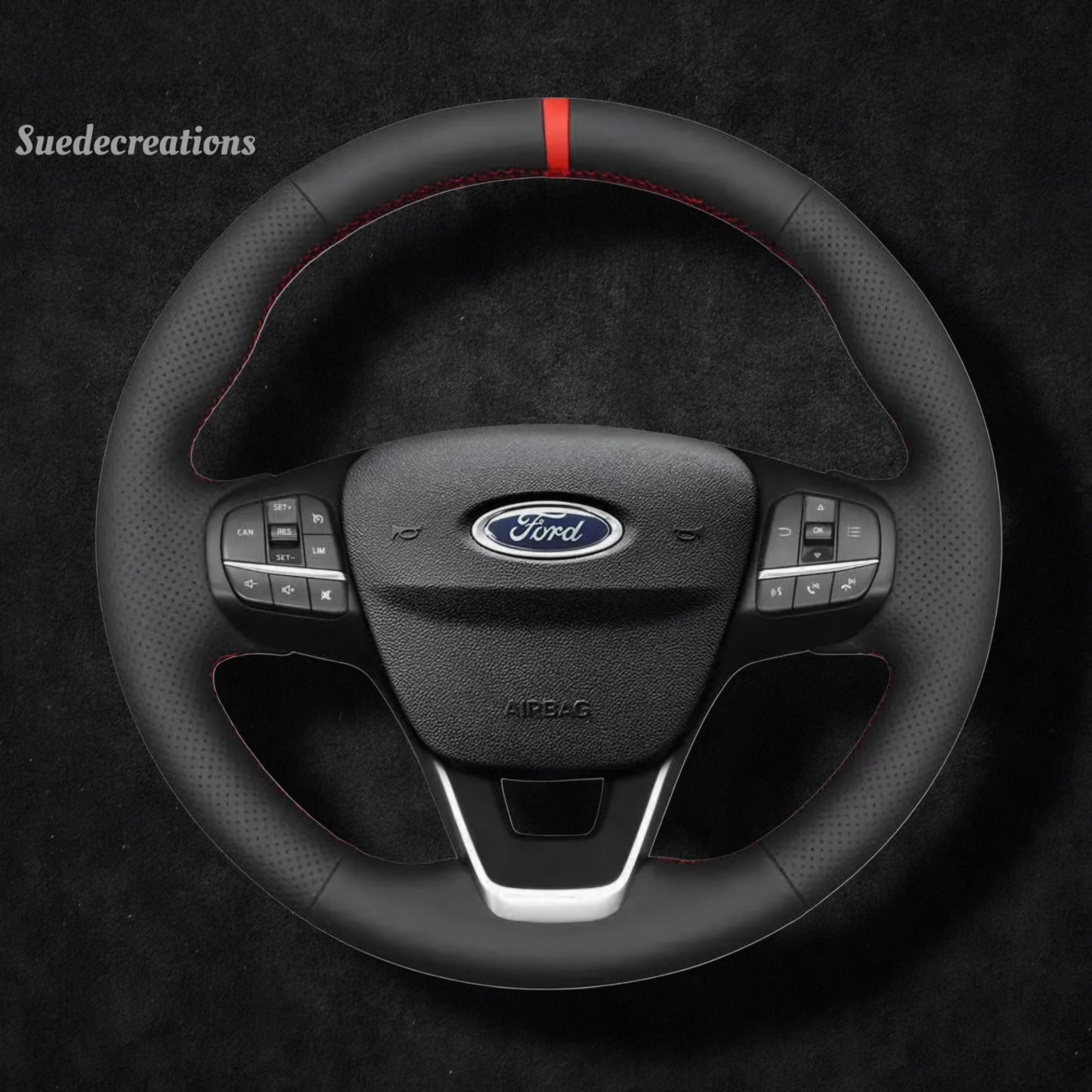 Steering Wheel Cover Kits for Ford Bronco Sport Maverick Focus IV MK4 Fiesta VII Kuga III Puma Tourneo Custom Transit Custom Escape E-Transit 2017-2024