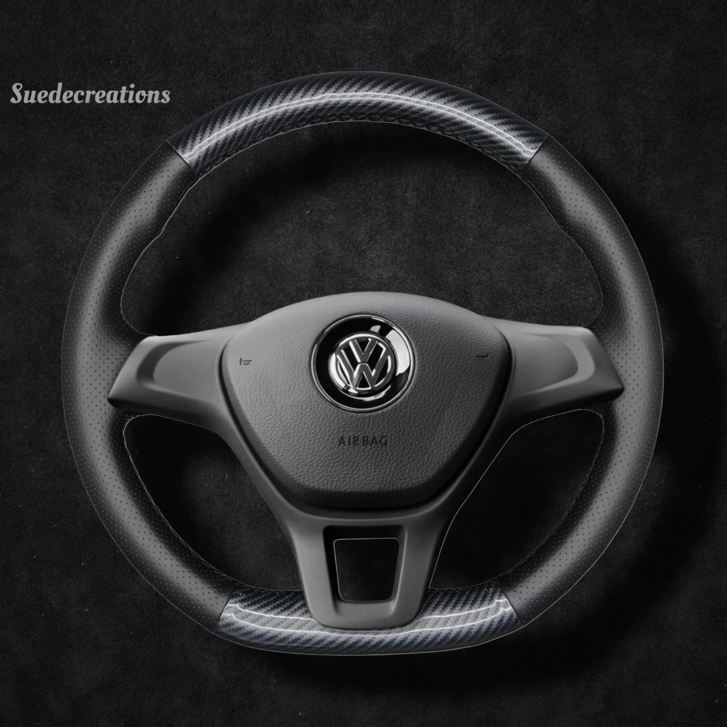 Steering Wheel Cover Kits for Volkswagen VW Golf 7 Polo 5/6 Jetta Up Passat B8 T-Roc Touran Caddy Crafter 2013-2021