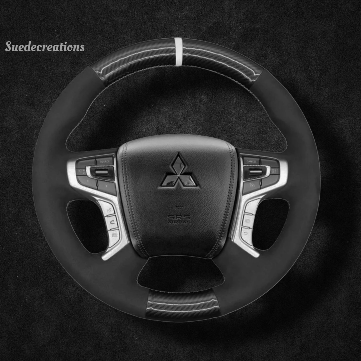 Steering Wheel Cover Kits for Mitsubishi Outlander PHEV L200 Shogun Sport Pajero Sport Triton Delica 2015-2024