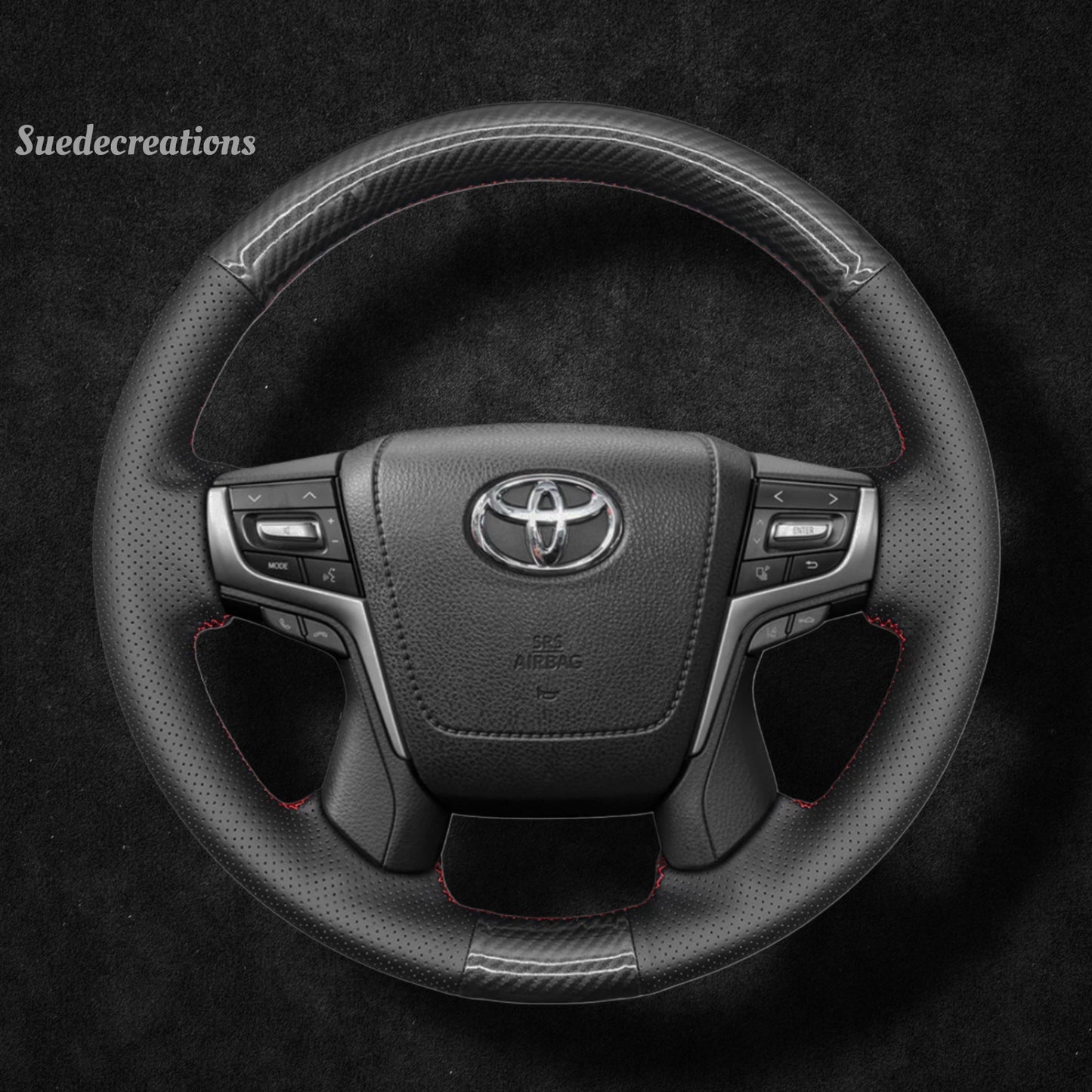 Steering Wheel Cover Kits for Toyota Land Cruiser Prado Crown 2013-2024