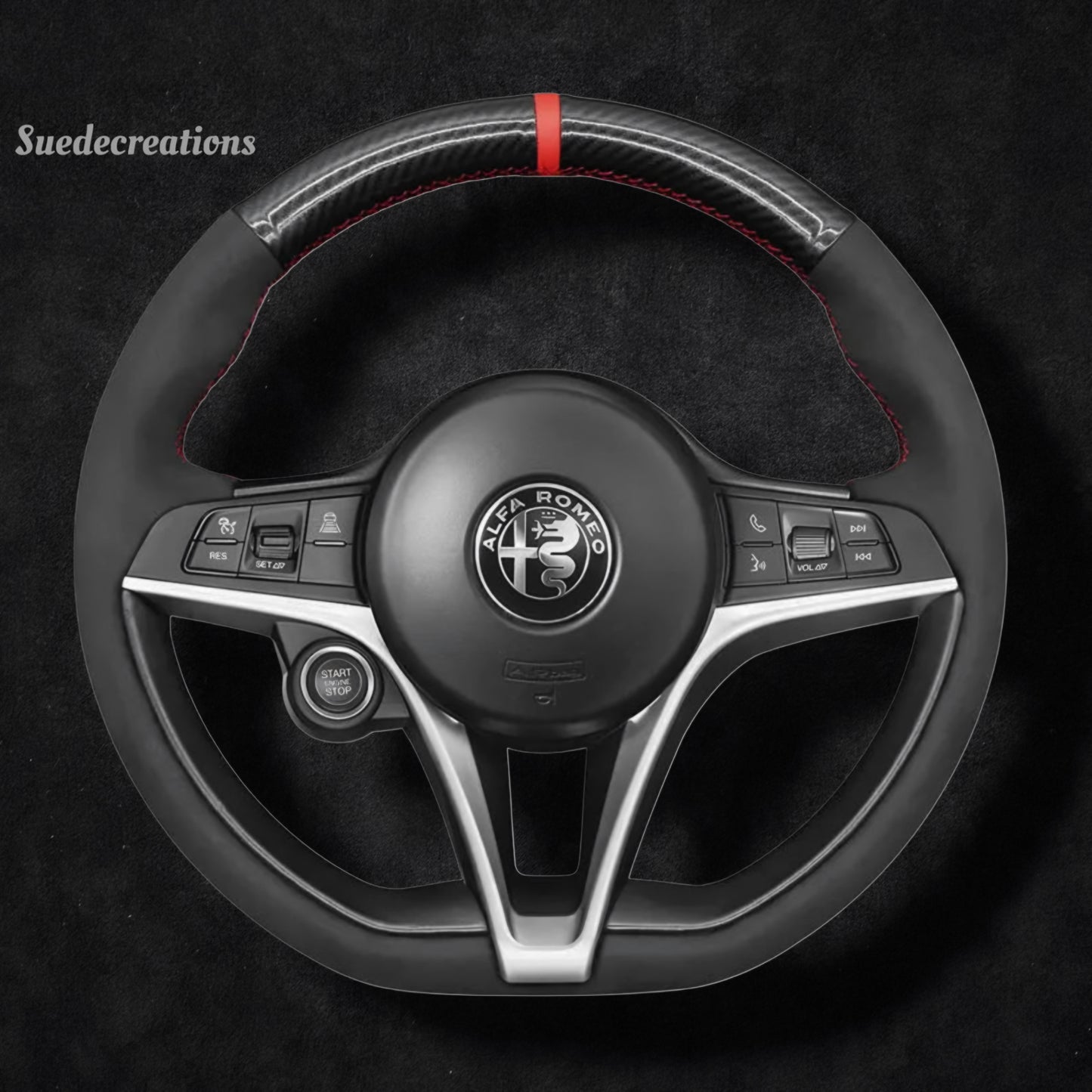 Steering Wheel Cover Kits for Alfa Romeo Giulia Stelvio 2016-2020