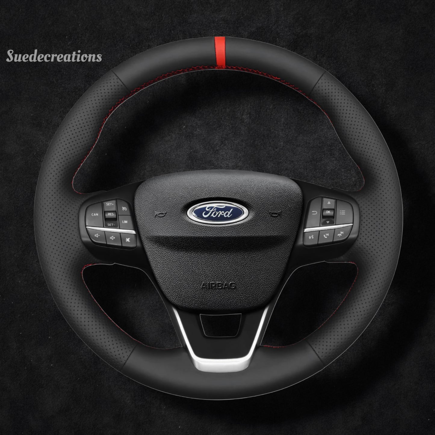 Steering Wheel Cover Kits for Ford Bronco Sport Escape Transit Maverick Tourneo Courier Custom Ford Focus IV Fiesta VIII Puma 2017-2024