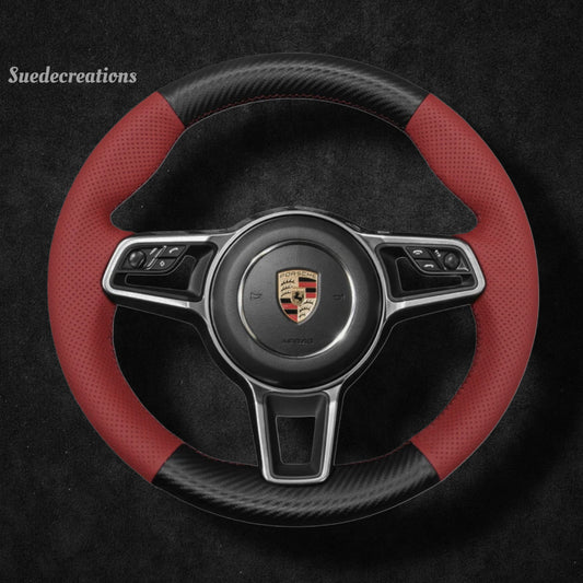 Steering Wheel Cover Kits for Porsche 718 Boxster Cayman 911 918 Spyder Cayenne Macan Panamera 2014-2022
