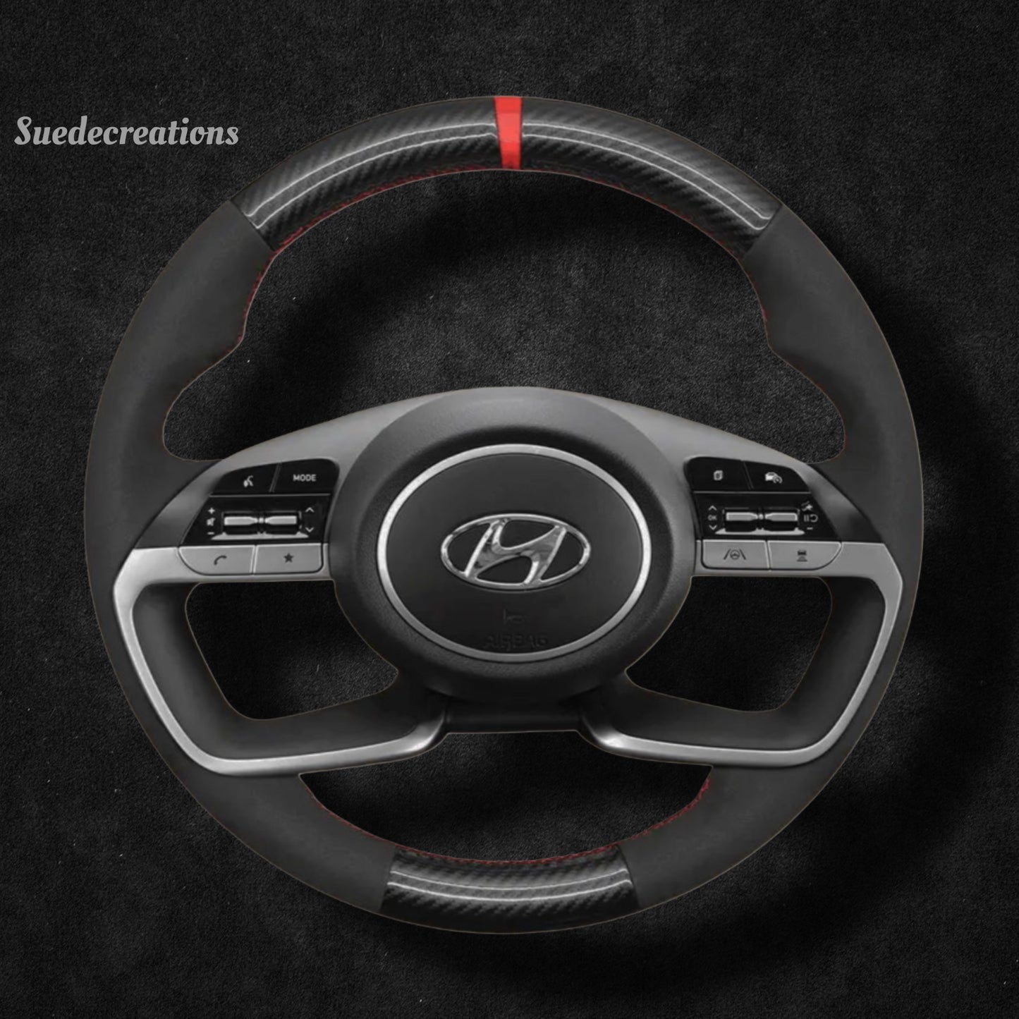 Steering Wheel Cover Kits for Hyundai Tucson IV i30 Sedan Elantra 2021-2024