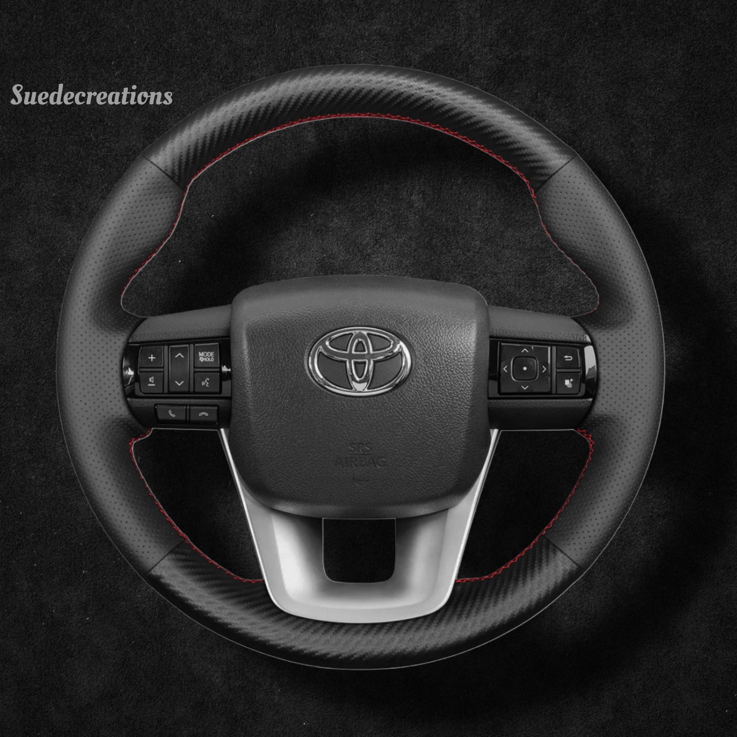 Steering Wheel Cover Kits for Toyota Hilux Fortuner II Land Cruiser J76 J78 2015-2025