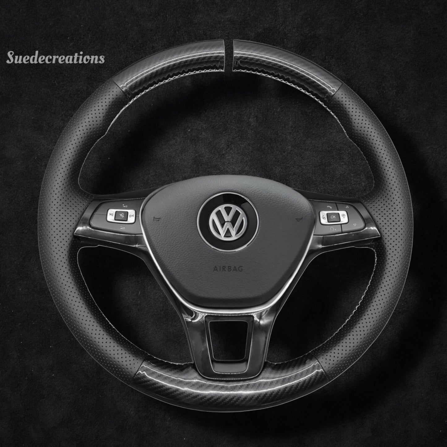 Steering Wheel Cover Kits for Volkswagen VW Amarok T6 California Caravelle Kombi Multivan Transporter 2014-2022