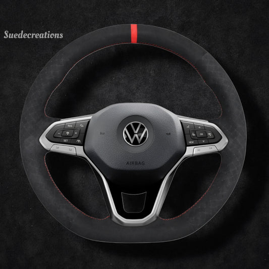 Steering Wheel Cover Kits for Volkswagen VW Golf 8 ID.3 ID.4 Arteon Caddy Passat B8 Alltrack Variant T-Cross Tiguan Touareg Polo Transporter T6 Taos Atlas Cross Sport California Caravelle Multivan 2019-2025