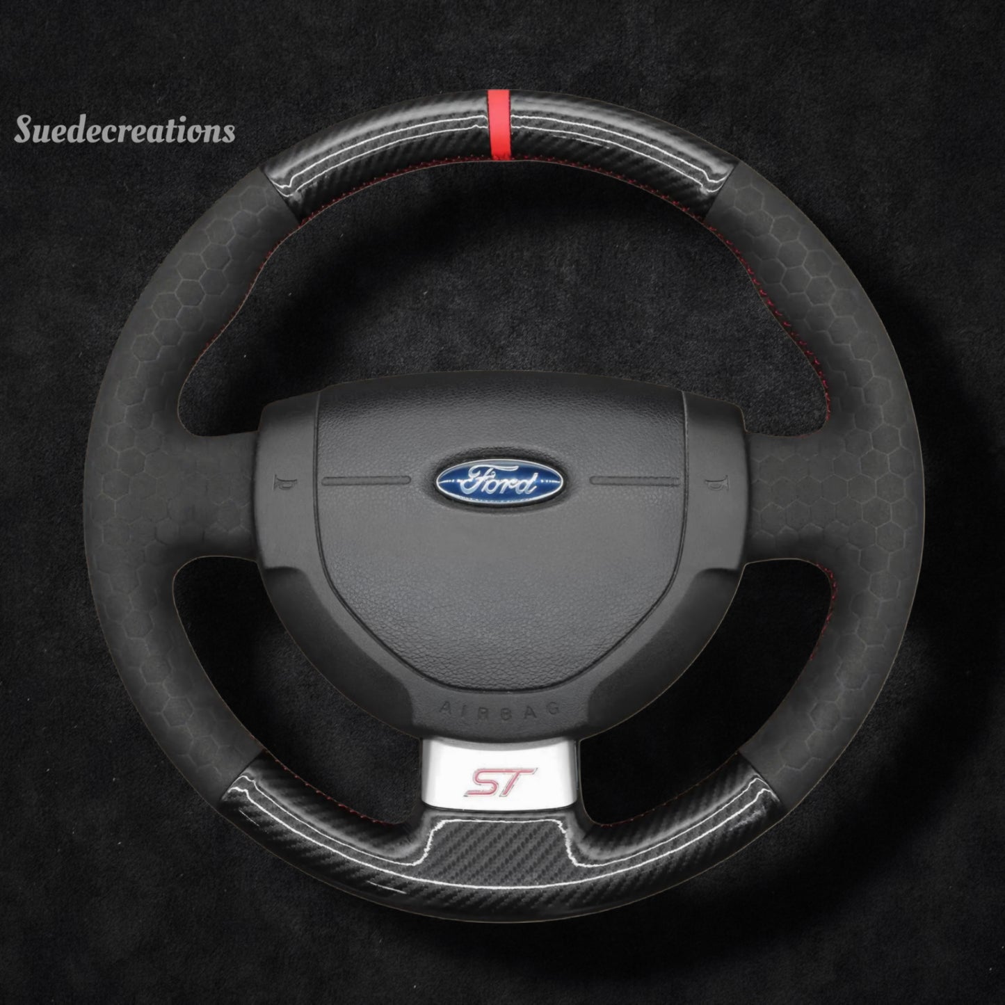 Steering Wheel Cover Kits for Ford Fiesta MK6 ST RS Fusion Transit Connect 2002-2013