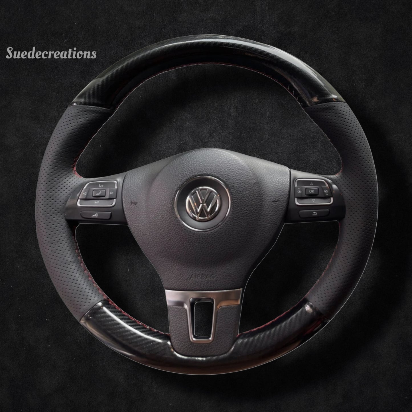 Steering Wheel Cover Kits for Volkswagen Tiguan Golf Plus Passat CC Alltrack Variant Touran Jetta Sharan EOS Amarok Caddy California T5 Transporter Caravelle Multivan 2009-2018