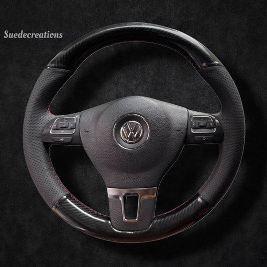Steering Wheel Cover Kits for Volkswagen Tiguan Golf Plus Passat CC Alltrack Variant Touran Jetta Sharan EOS Amarok Caddy California T5 Transporter Caravelle Multivan 2009-2018
