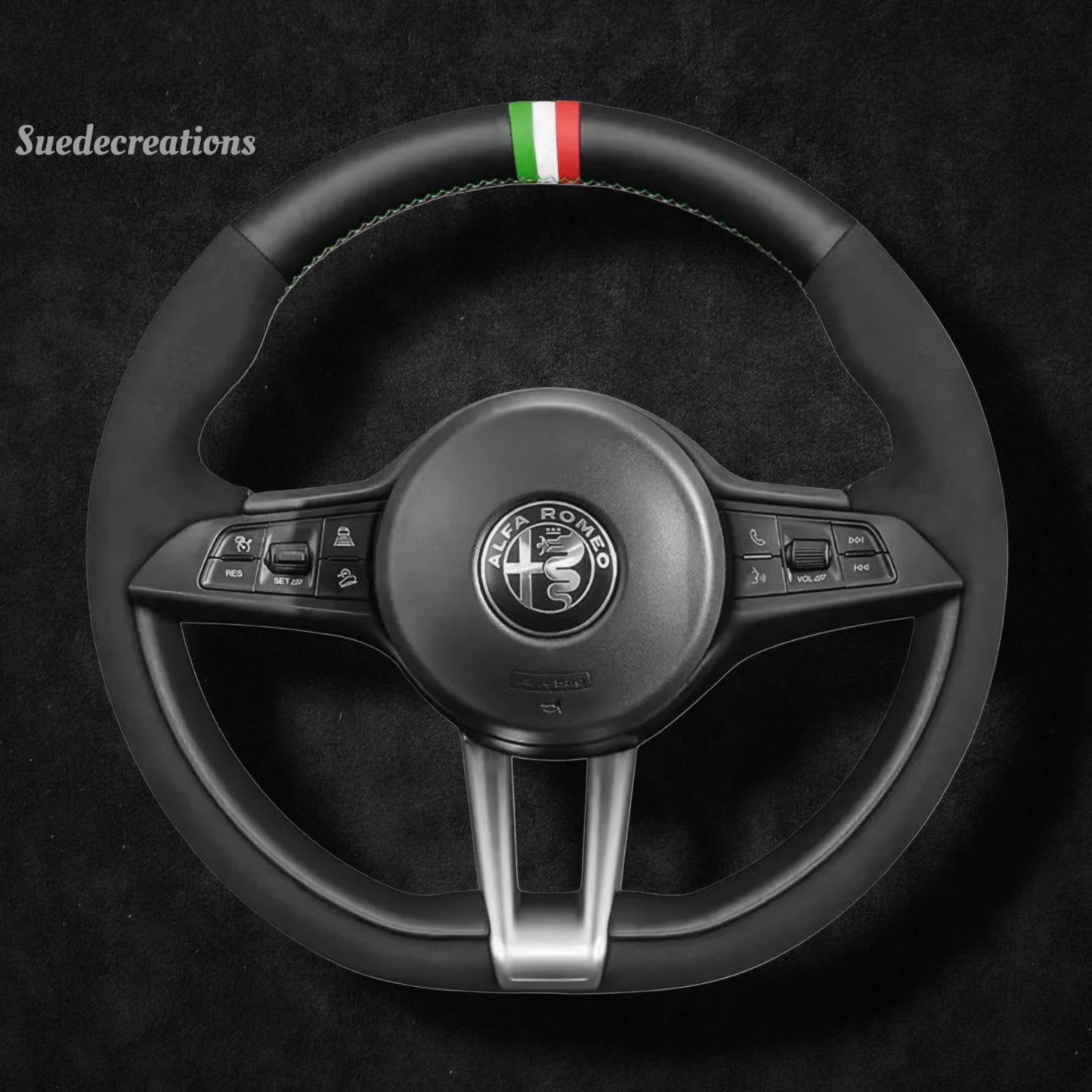 Steering Wheel Cover Kits for Alfa Romeo Giulia Stelvio Quadrifoglio 2016-2020