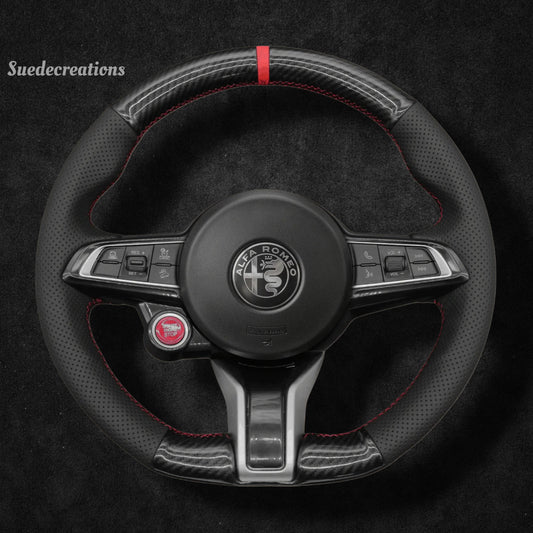 Steering Wheel Cover Kits for Alfa Romeo Giulia Quadrifoglio Stelvio Quadrifoglio 2020-2022