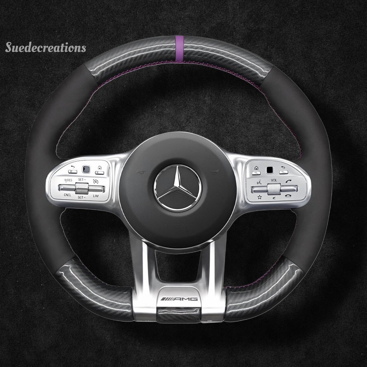 Steering Wheel Cover Kits for Mercedes Benz AMG A35 W177 C63 W205 E63 W213 H247 X253 W167 W222 2017-2023